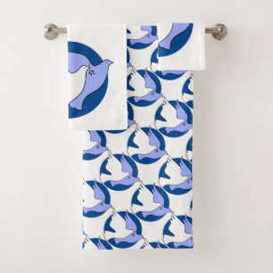Christmas Doves Bath Towel Set