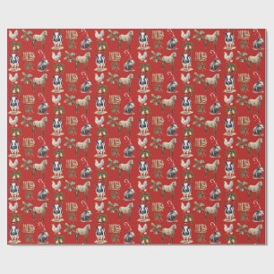 "Christmas down at the barn" Custom Colour Wrapping Paper