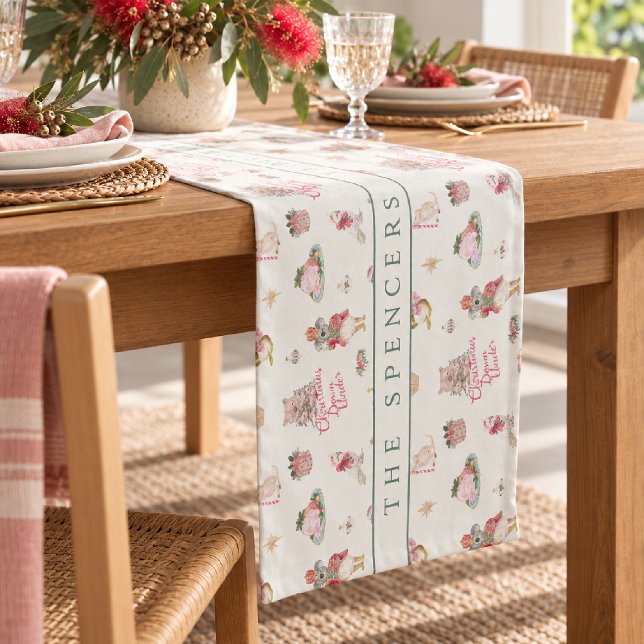 Christmas Down Under Personalised Table Runner (Creator Uploaded)