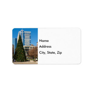 Christmas Downtown Dallas Address Label