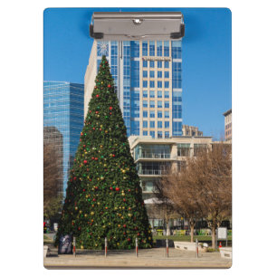 Christmas Downtown Dallas Clipboard