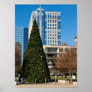 Christmas Downtown Dallas Poster