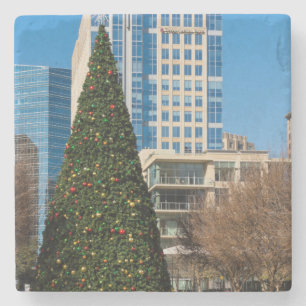 Christmas Downtown Dallas Stone Coaster