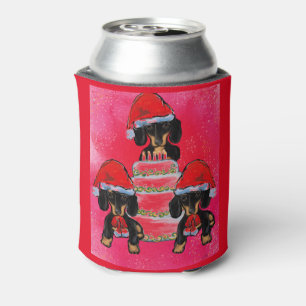 Christmas Doxies Can Cooler
