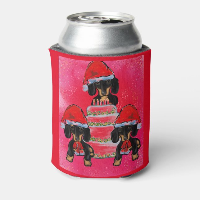 Christmas Doxies Can Cooler (Can Back)