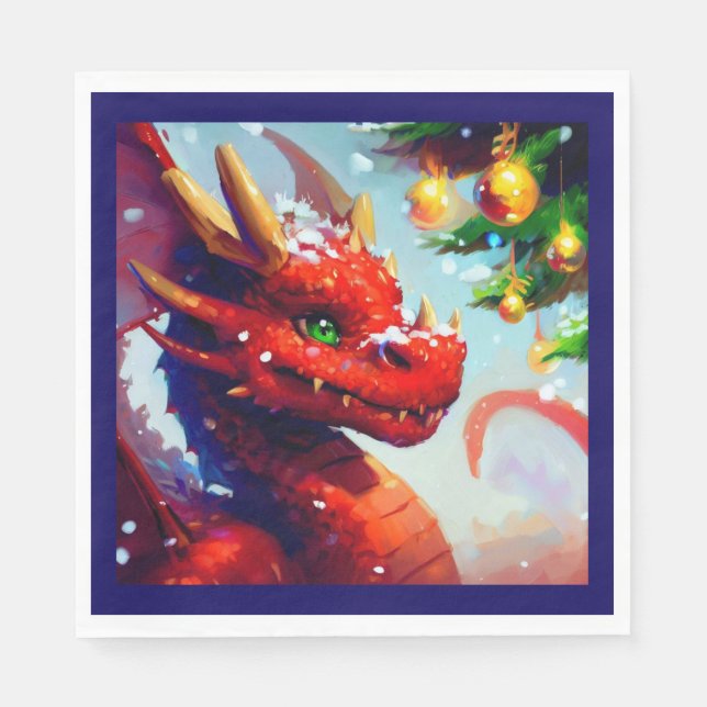 Christmas Dragon 2 Napkin (Front)