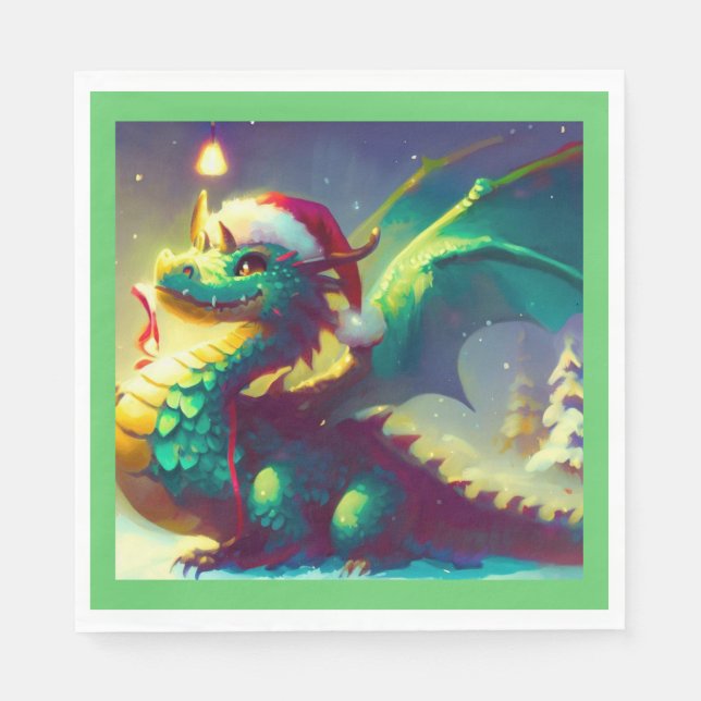 Christmas Dragon 3 Napkin (Front)