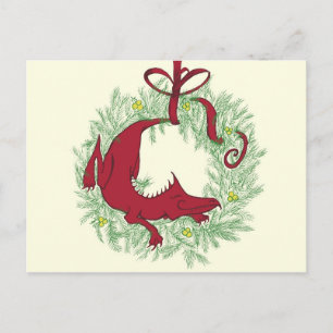 Christmas Dragon Holiday Postcard