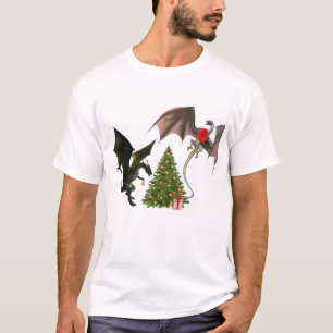 Christmas Dragon Mythical Holiday Tree T-Shirt