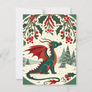 Christmas Dragon Postcard