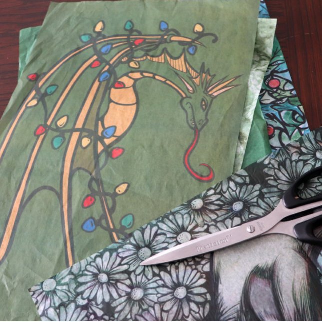 Christmas Dragon Tissue Paper (Creator Uploaded)