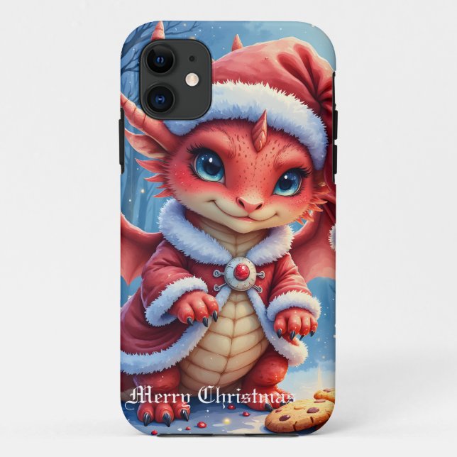 Christmas dragon, too cute to arrest,  Case-Mate iPhone case (Back)