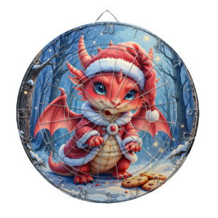 Christmas dragon, too cute to arrest, dartboard