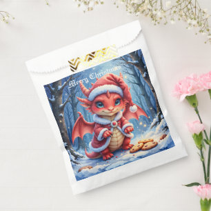 Christmas dragon, too cute to arrest, favour bag