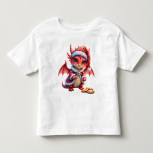 Christmas dragon, too cute to arrest, toddler T-Shirt
