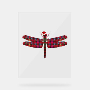Christmas Dragonfly Acrylic Sign
