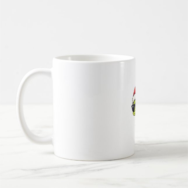 Christmas Dragonfly Santa Hat Funny Xmas Kids Coffee Mug (Left)