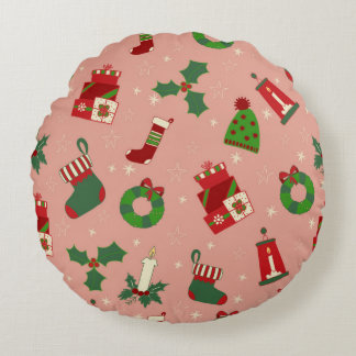 Christmas Drawing  Round Cushion
