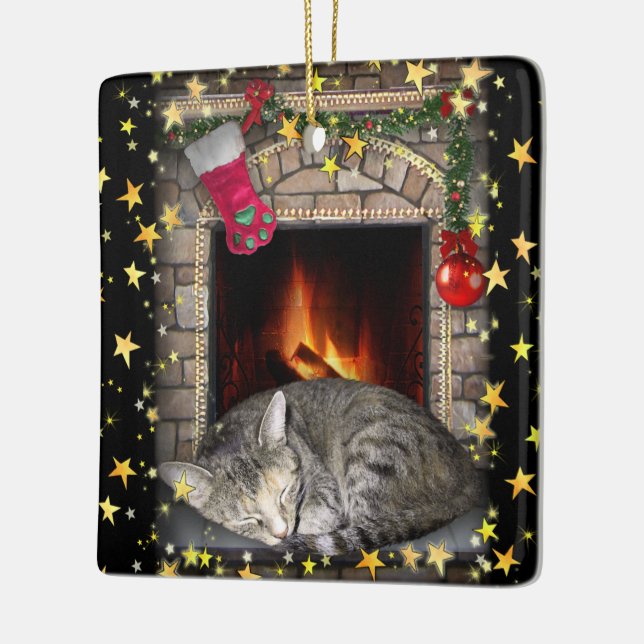 Christmas Dreams Ceramic Ornament (Left)