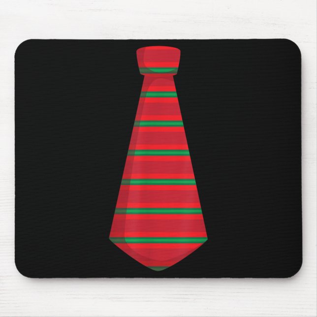 Christmas Dress Up Winter Tie Nye Necktie Ugly Xma Mouse Pad (Front)