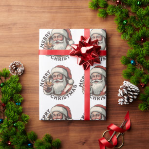 Christmas Drinking Bourbon Party Whiskey Lover  Wrapping Paper