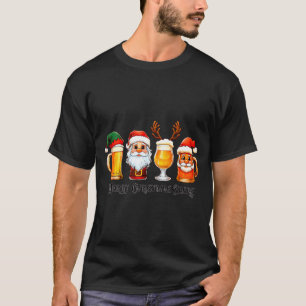 Christmas Drinking Merry Christmas Santa Beer T-Shirt