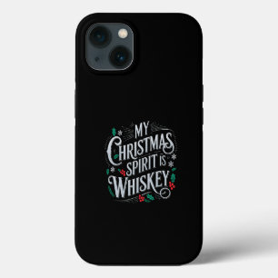 Christmas Drinking Whiskey Lovers Drinker Saying iPhone 13 Case