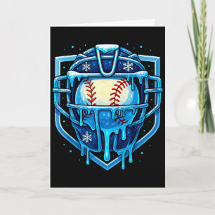 Christmas Drip Baseball Catcher Mask Ice Cream Dri Card
