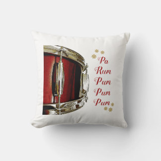 Christmas Drummer Boy Snare Drum Music Drumming Cushion