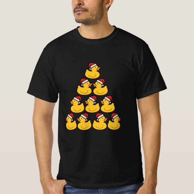 Christmas duck tree  T-Shirt (Front)