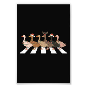 Christmas Ducks Funny Animals Xmas Farm Lover Gift Photo Print