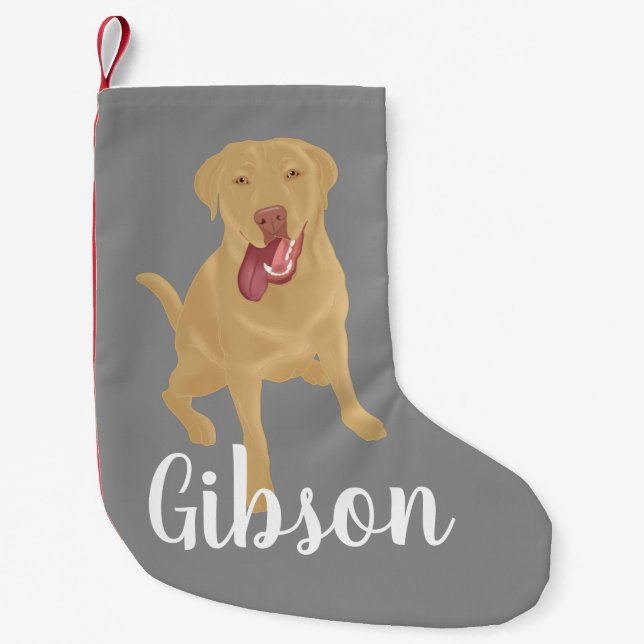 Christmas Dudley Labrador Small Christmas Stocking (Front)