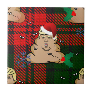 christmas dump trump ceramic tile