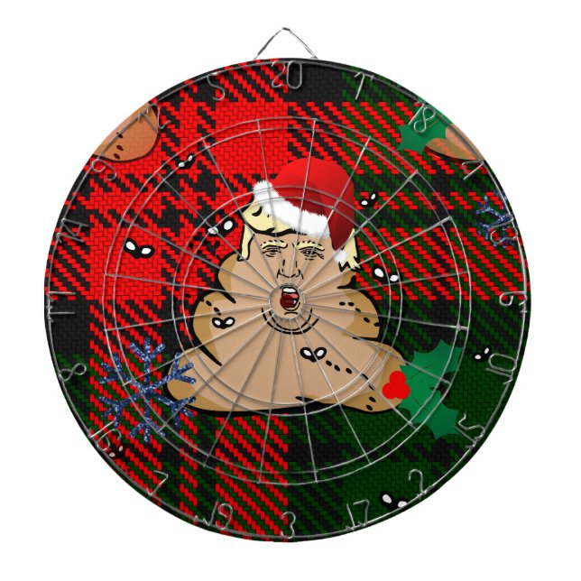 christmas dump trump dartboard (Front)