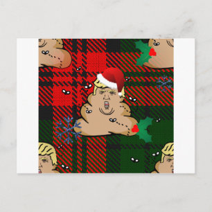 christmas dump trump holiday postcard