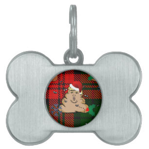 christmas dump trump pet name tag