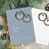 Christmas Dusty Blue Winter Festive Wedding