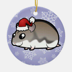 Christmas Dwarf Hamster Ceramic Tree Decoration