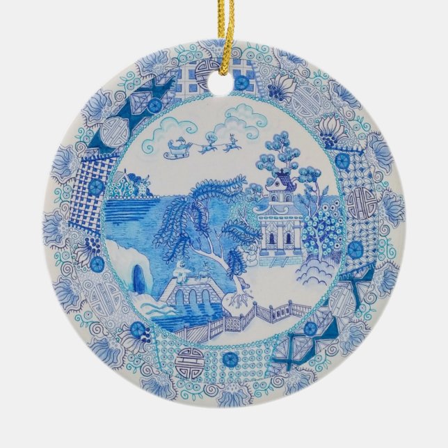 "Christmas Dystopia" Ornament by Rhonda Stewart (Front)