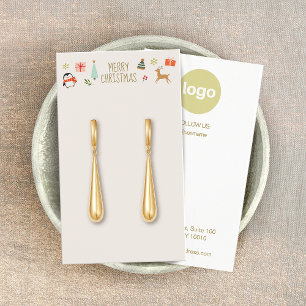 Christmas Earring Logo Display Card