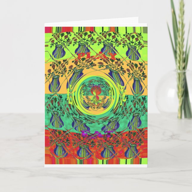 Christmas Eat Love Play Hakuna Matata Colour.png Holiday Card (Front)