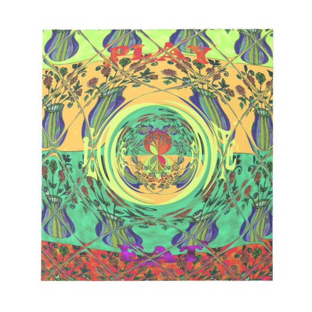 Christmas Eat Love Play Hakuna Matata Colour.png Notepad (Front)