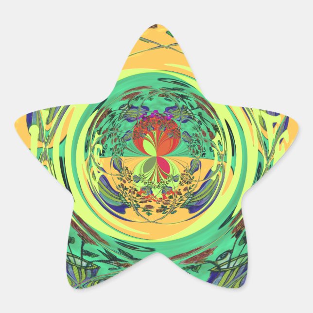 Christmas Eat Love Play Hakuna Matata Colour.png Star Sticker (Front)