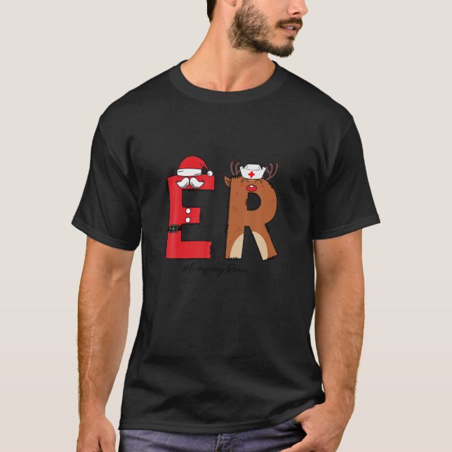 Christmas ED Emergency Department ER Christmas cre T-Shirt (Front)