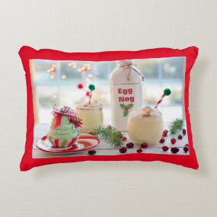 CHRISTMAS EGGNOG  DECORATIVE CUSHION
