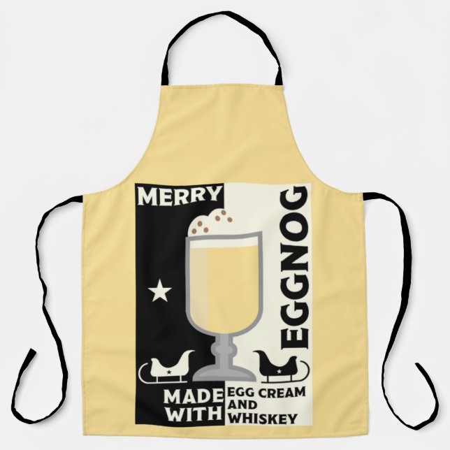 Christmas Eggnog Punch Apron (Front)