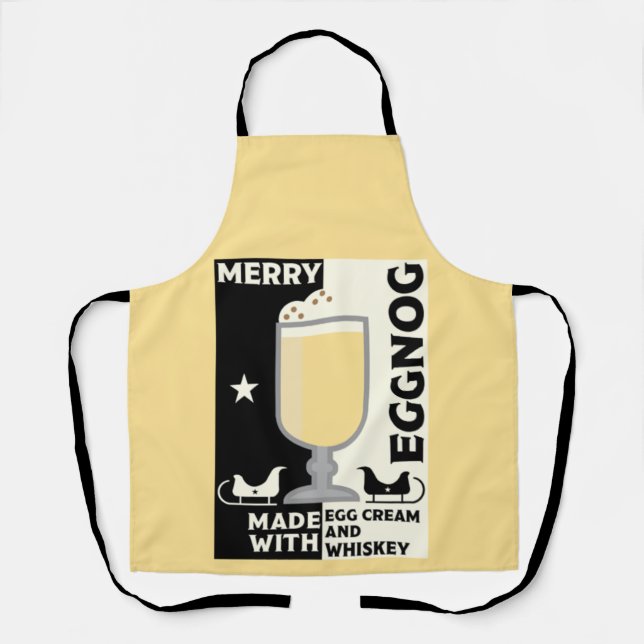 Christmas Eggnog Punch Apron (Front)