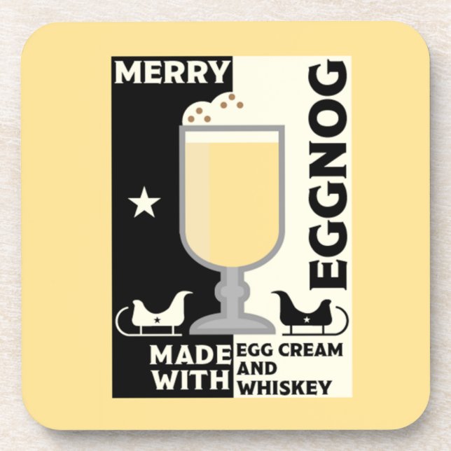 Christmas Eggnog Punch Coaster (Front)