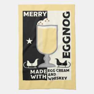 Christmas Eggnog Punch Tea Towel