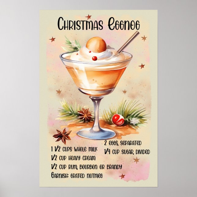 Christmas eggnog recipe Christmas Poster (Front)